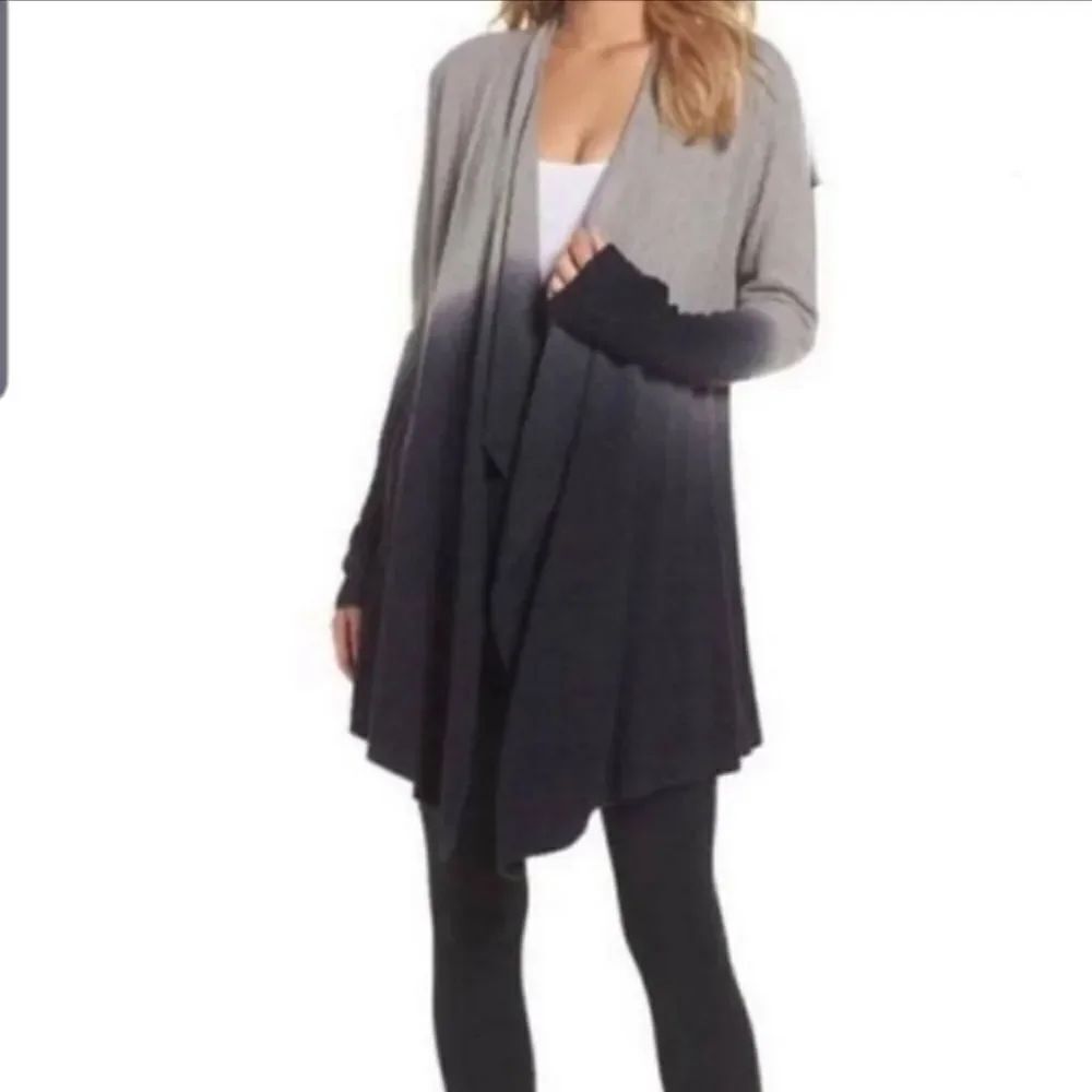Barefoot Dreams cozychic calypso ombre black&grey sz S/M